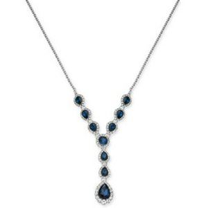 NEW Exquisite Crystal & Stone Lariat Necklace by Charter Club